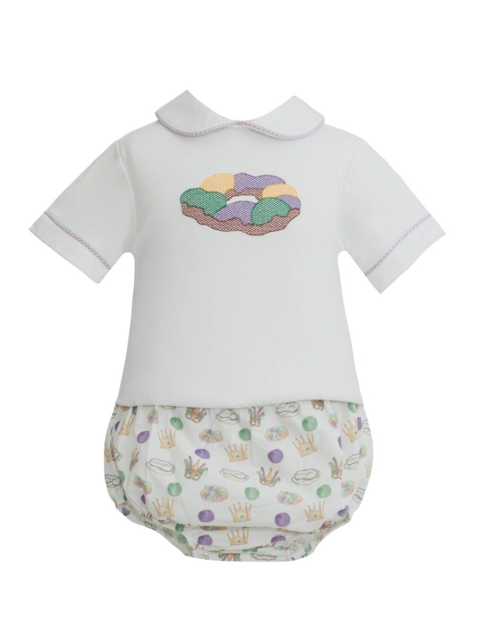 Krewe Kids Tanner King Cake Diaper Set