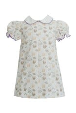 Krewe Kids Isabelle Mardi Gras Icons Print Pleat Dress