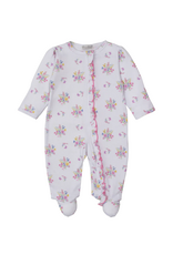 Kissy Kissy Pastel Gardens Zipper Footie White