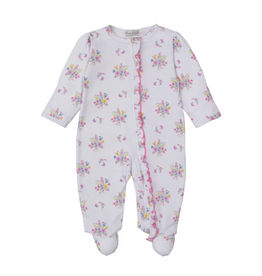 Kissy Kissy Pastel Gardens Zipper Footie White