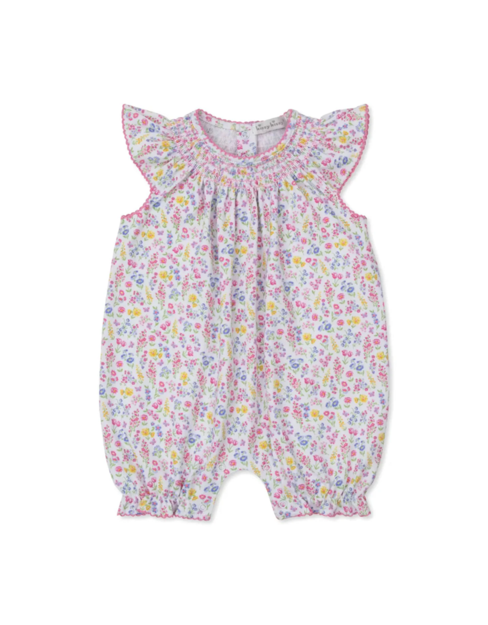 Kissy Kissy Pastel Gardens Smocked Short Playsuit