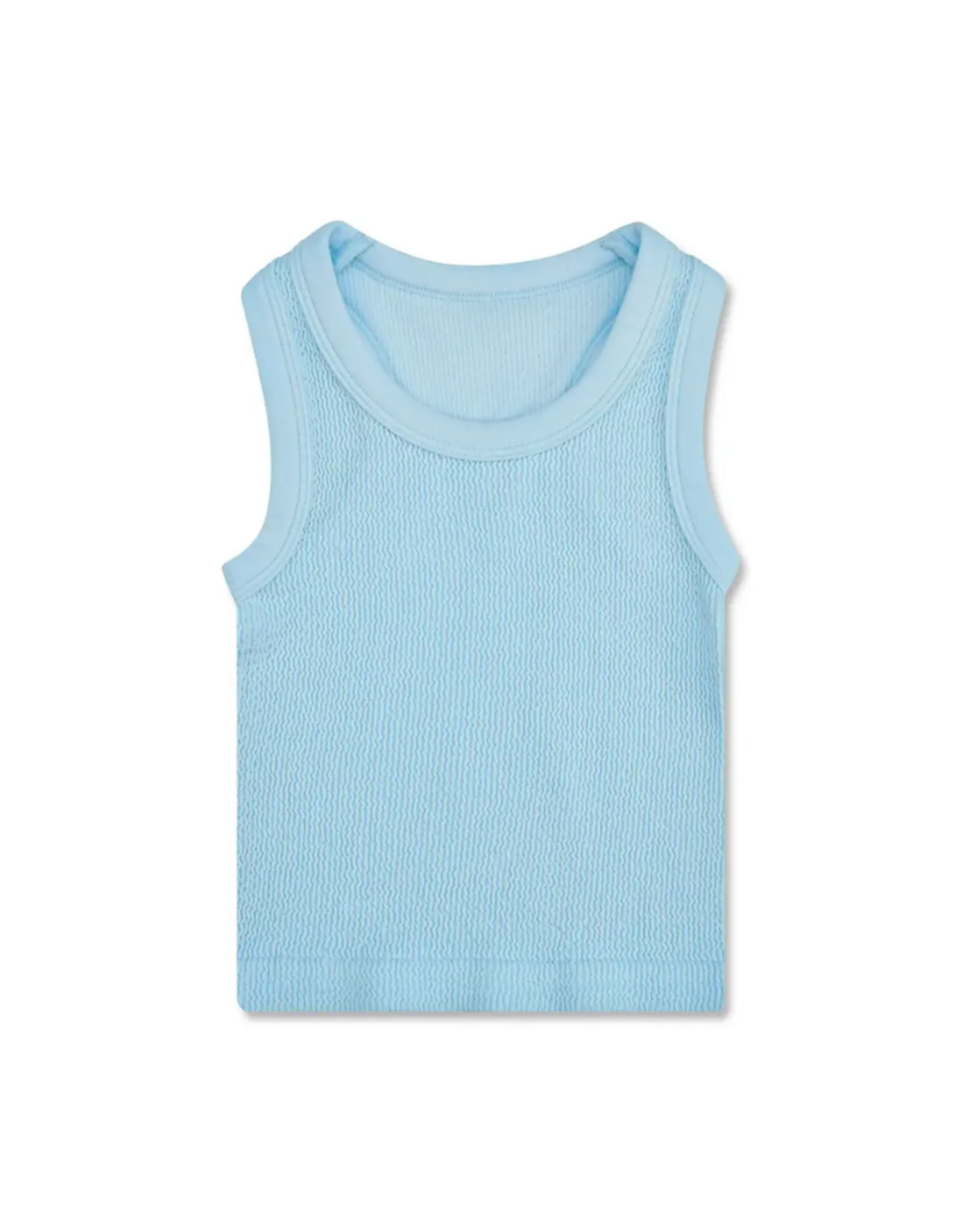 Iscream Light Blue Smocked Racerback Tank Top