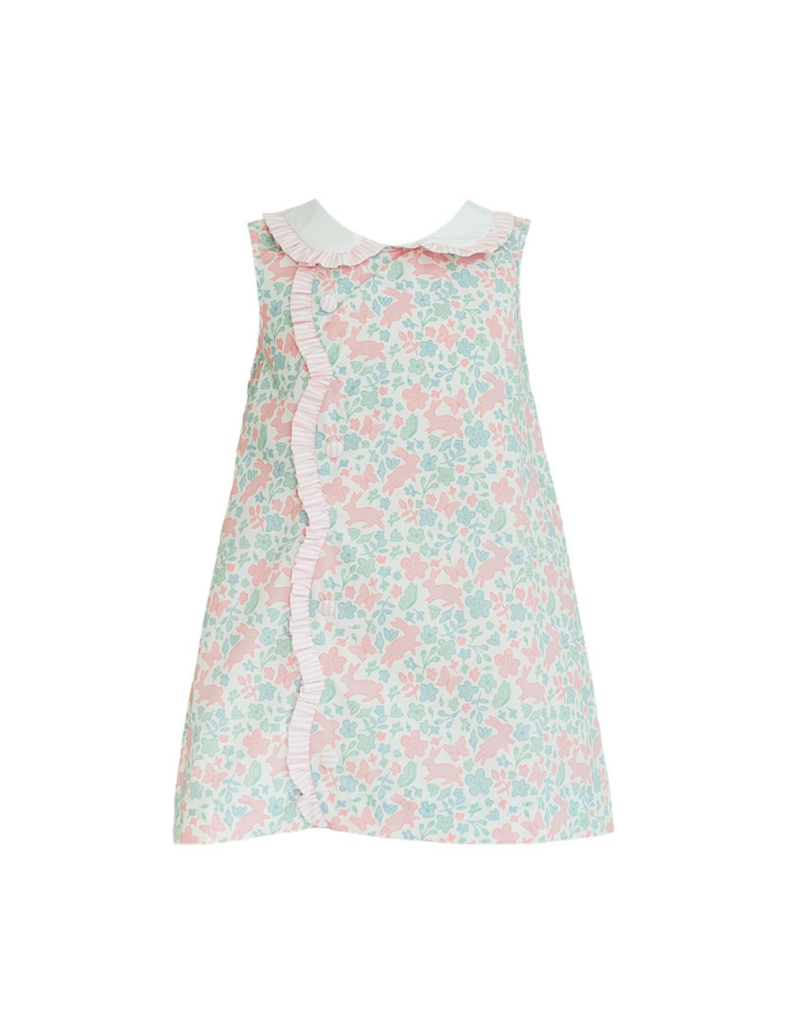 Krewe Kids Claire Bunny Floral Floral Scallop Dress