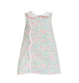 Krewe Kids Claire Bunny Floral Floral Scallop Dress