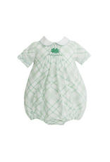 Krewe Kids Stuart Smocked Clover Green Plaid Bubble