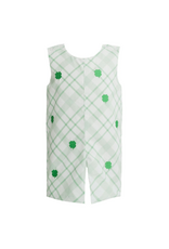 Krewe Kids Elliott Embroidered Clover Green Plaid Jon Jon