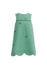 Krewe Kids Sarah Embroidered King Cake Gingham Dress