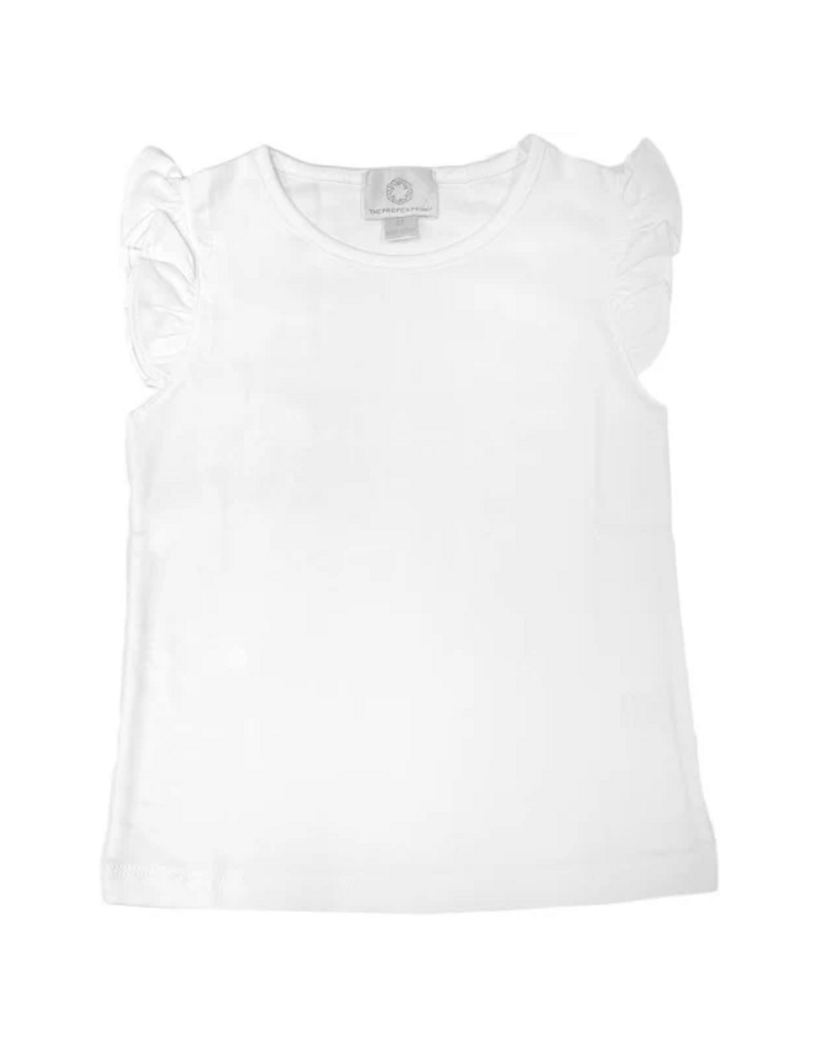 The Proper Peony White Pima Flutter Sleeve Shirt