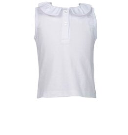 The Proper Peony White Pima Sleeveless Top with Pink Trim *PRESALE*