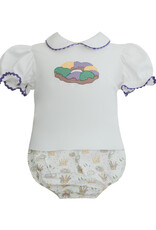 Krewe Kids Tatum Mardi Gras Icons Print Girls Diaper Set