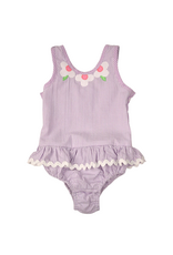 Funtasia Too One Piece Swim Suit, Lavender Flowers