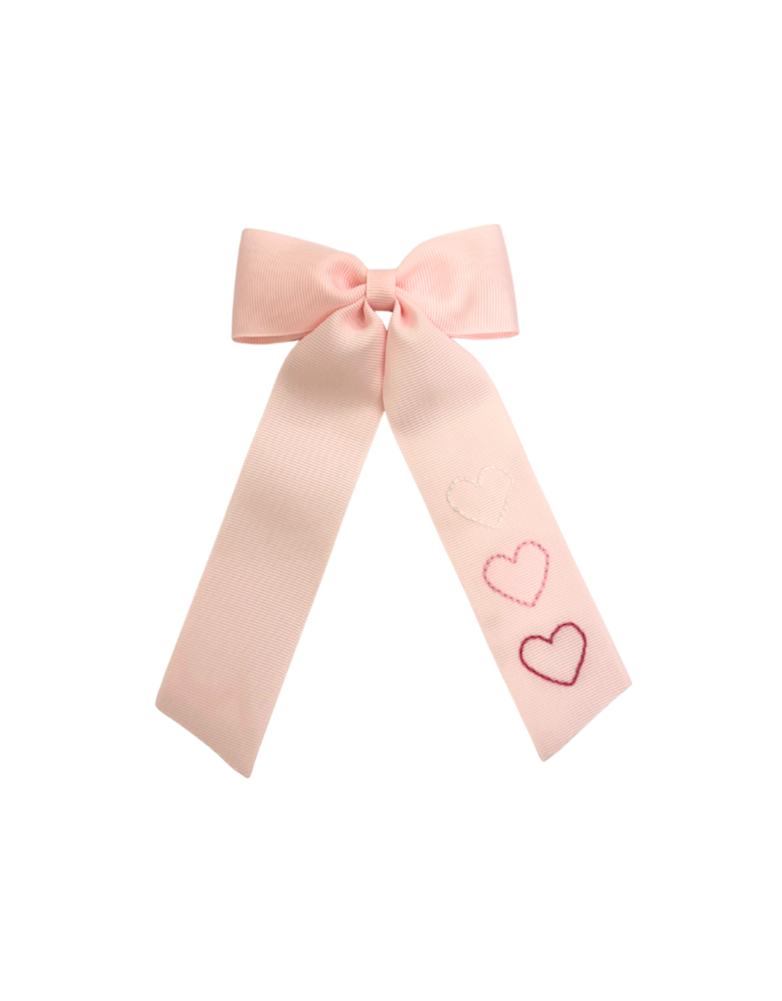 Hallie Sobie Co. Hand Stitched Bow, Pink Hearts