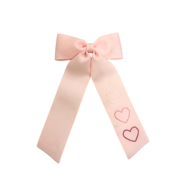 Hallie Sobie Co. Hand Stitched Bow, Pink Hearts