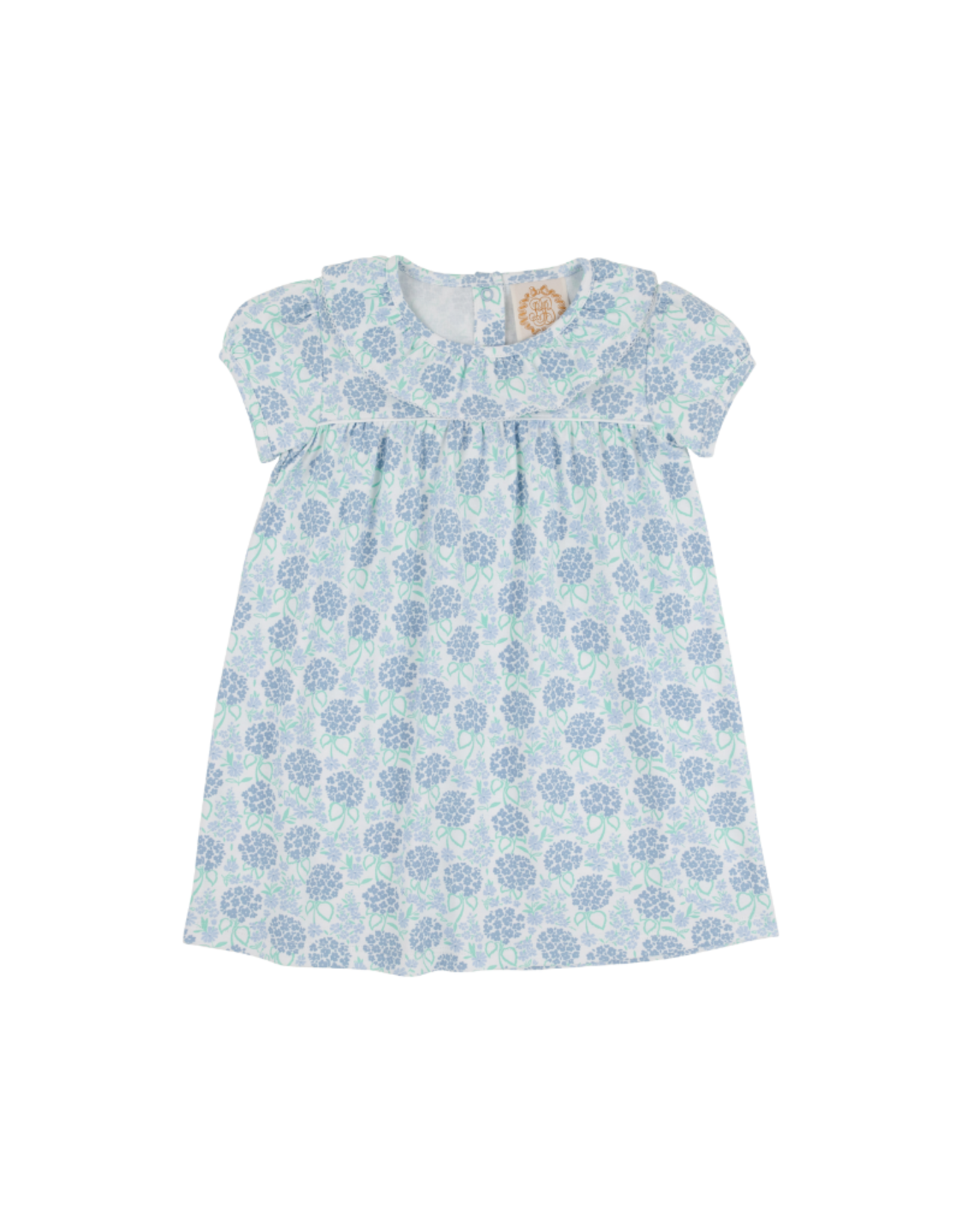 The Beaufort Bonnet Company Ramona SS Ruffle Dress, Handful of Hydrangeas