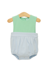 Trotter Street Kids Thomas Bubble, Light Blue Stripe/Mint