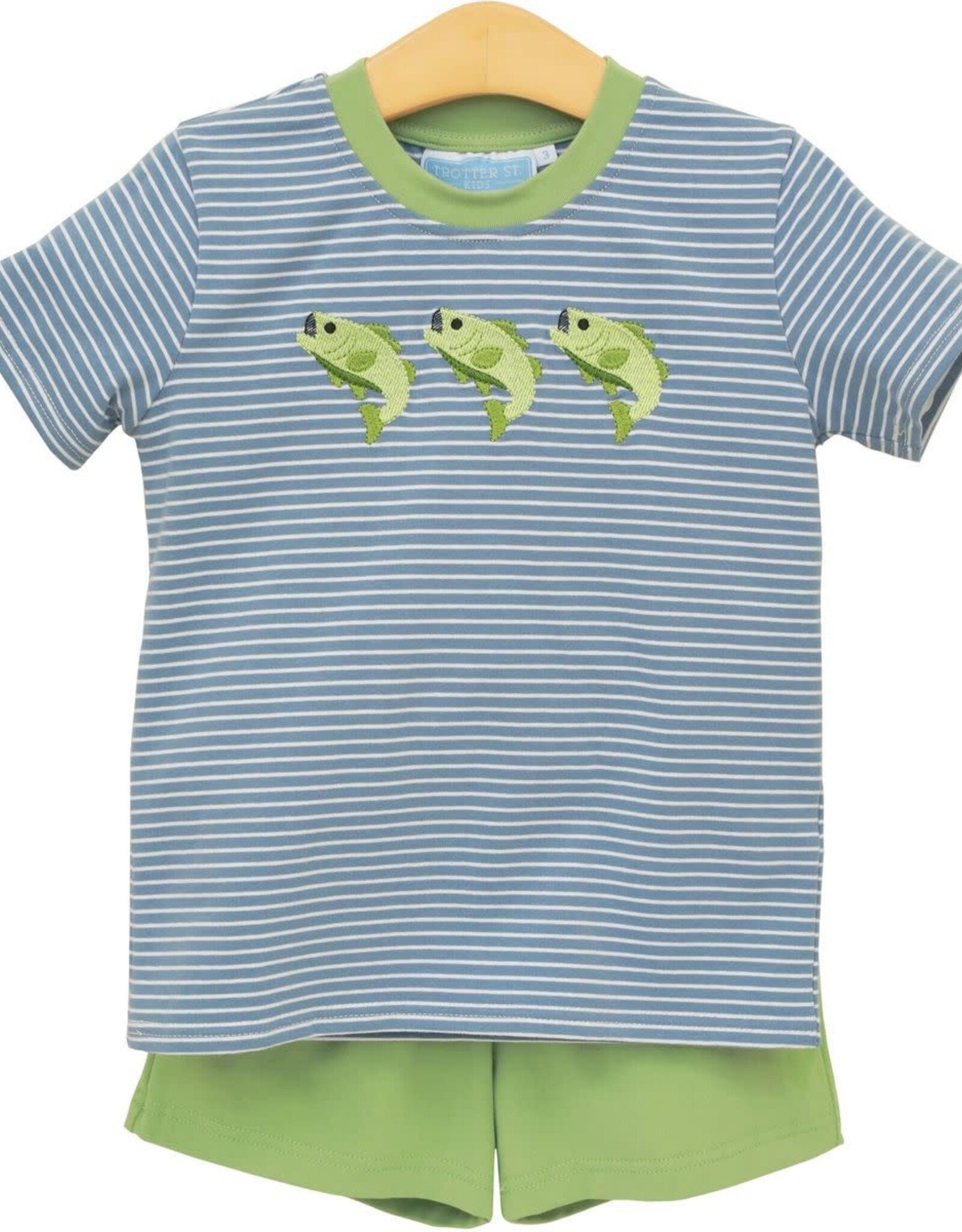 Trotter Street Kids Hooked On A Fishing Short Set