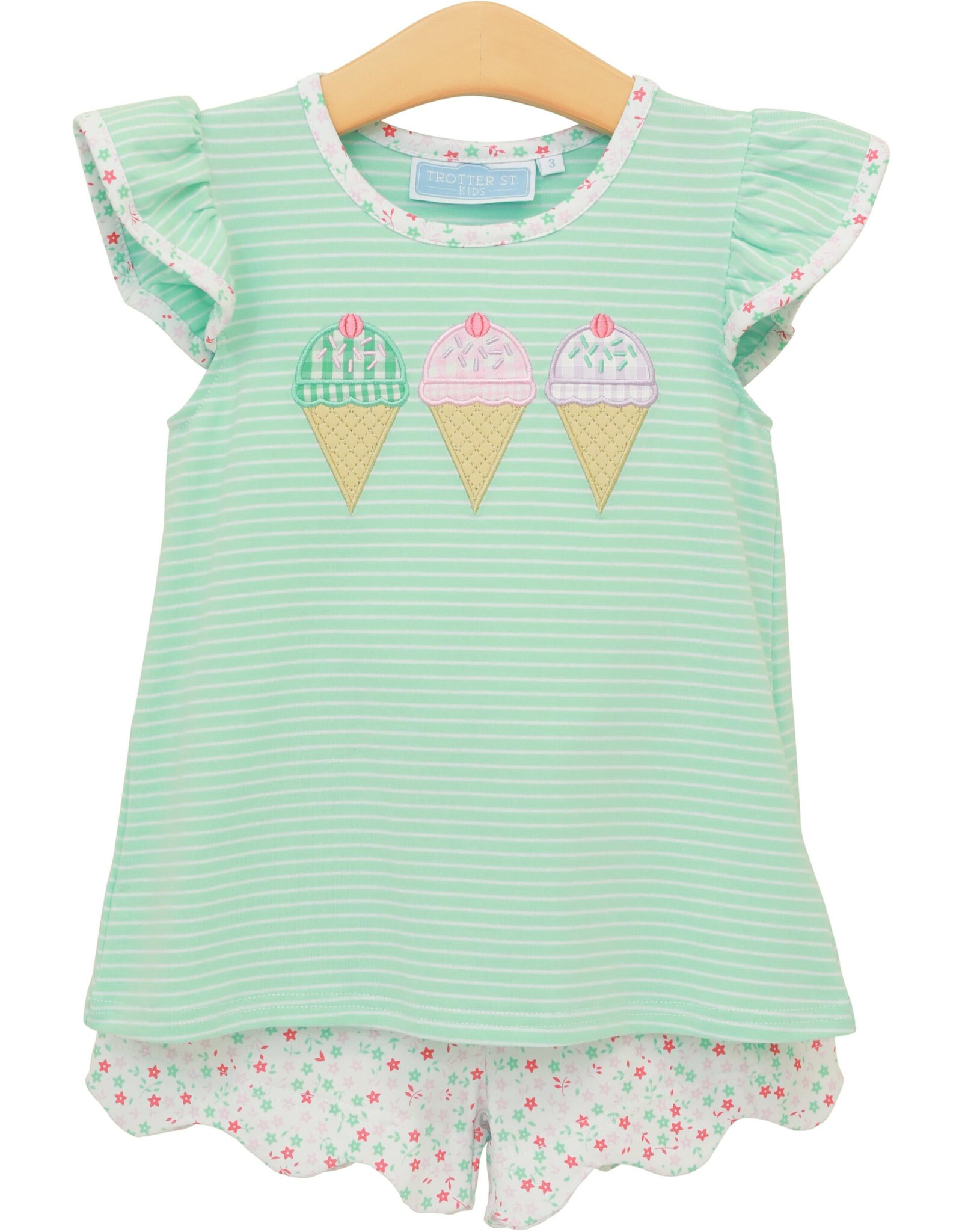 Trotter Street Kids Triple Scoop Flutter Short Set