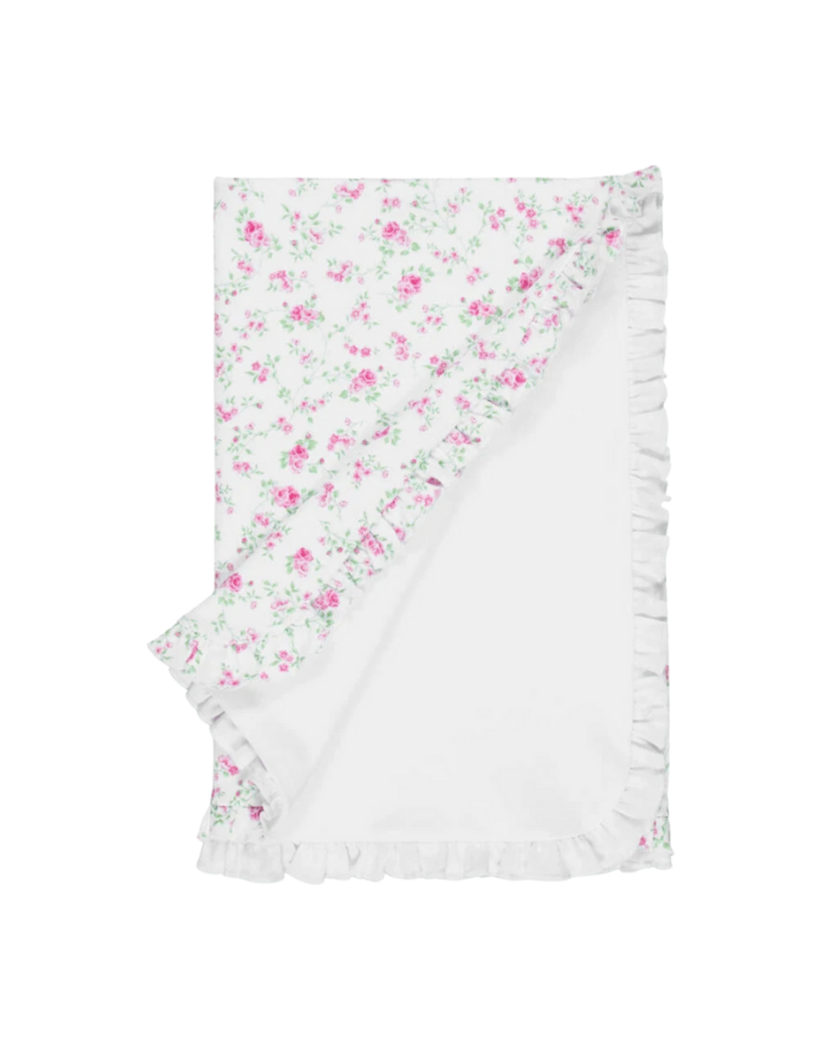 Kissy Kissy Victorian Roses Blanket w/ Hand Emb