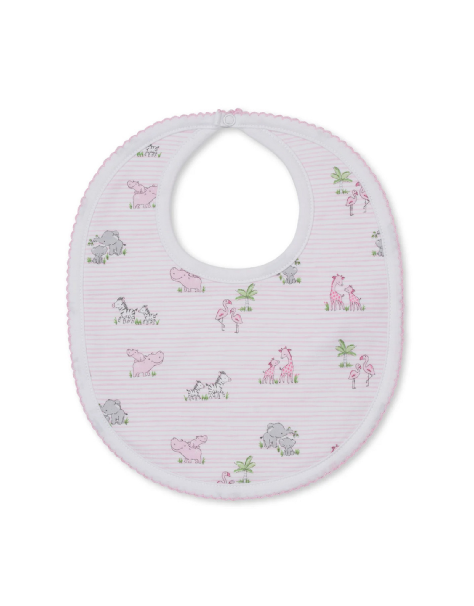 Kissy Kissy Safari Party Print Burp Cloth Pink