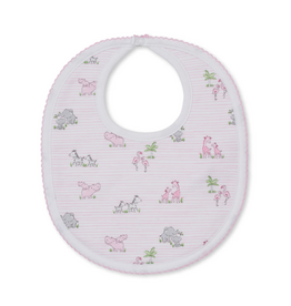 Kissy Kissy Safari Party Print Burp Cloth Pink
