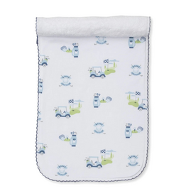 Kissy Kissy Golf Championship Burp Cloth Blue