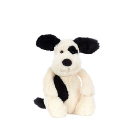 Jelly Cat Bashful Black and Cream Puppy Medium