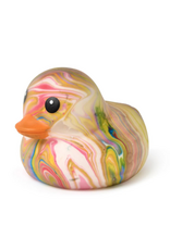 Two's Company Jumbo Squishy Yellow Marbled Duckie