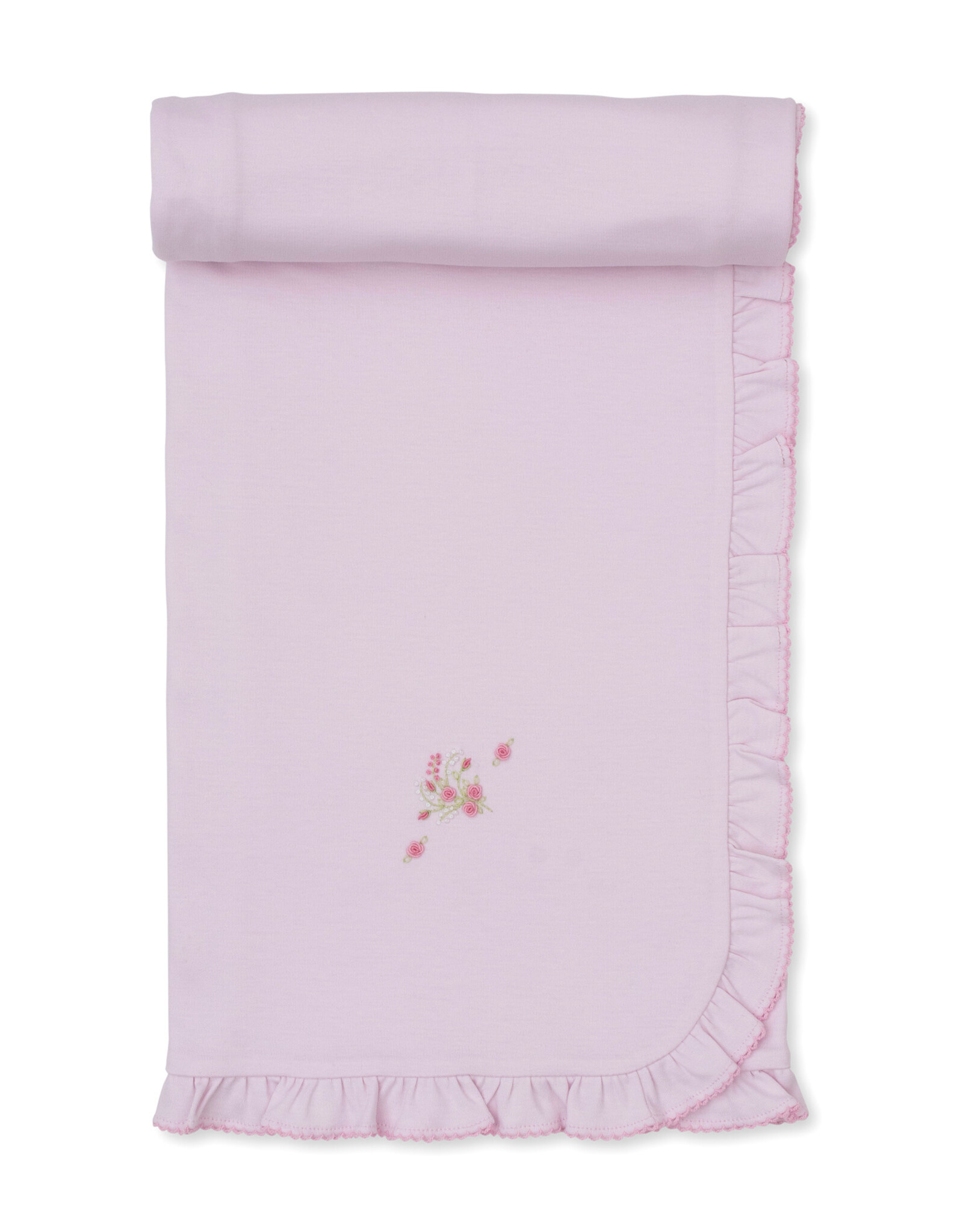 Kissy Kissy Victorian Roses Blanket w/ Hand Emb