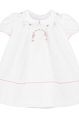 Sophie & Lucas Floral Bluffs Coralie Dress, White with Pink