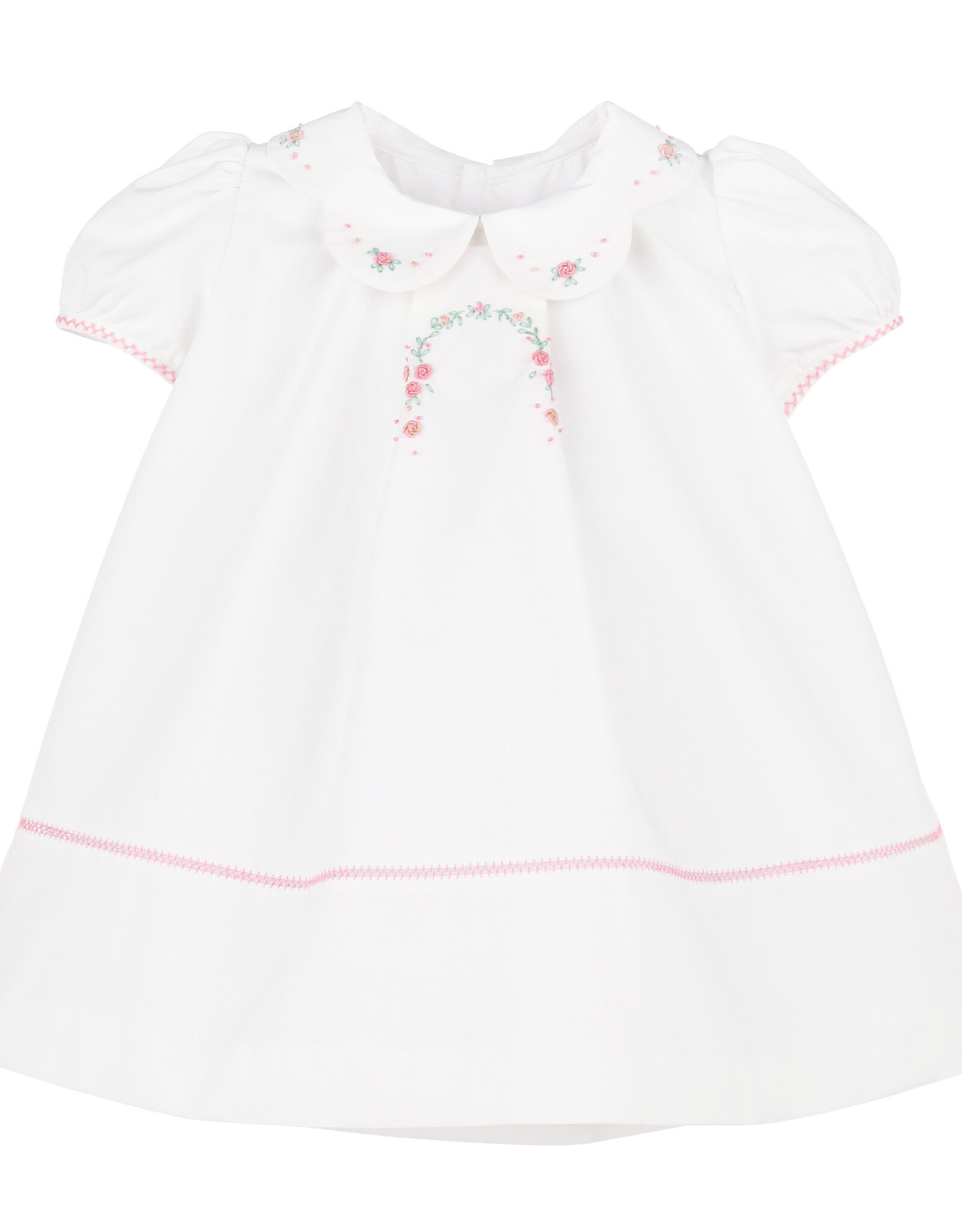 Sophie & Lucas Floral Bluffs Coralie Dress, White with Pink