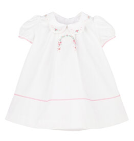 Sophie & Lucas Floral Bluffs Coralie Dress, White with Pink