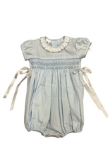 Lulu Bebe LLC Light Blue Smocked Waist Rosie Bubble