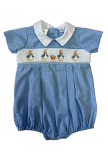 Lulu Bebe LLC Blake Pleat Boy Bubble, Peter Rabbit Smocked