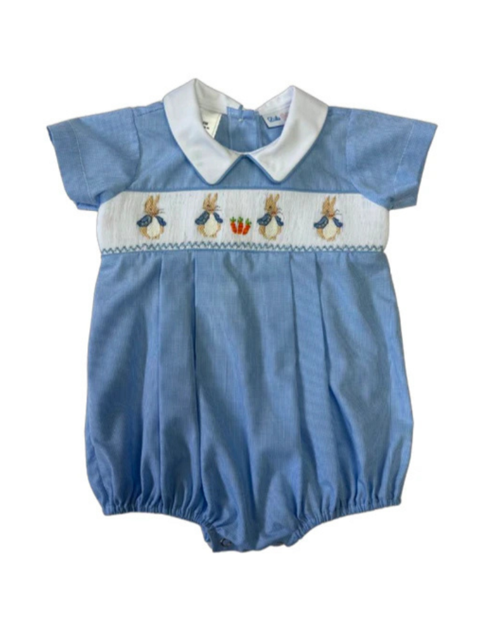 Lulu Bebe LLC Blake Pleat Boy Bubble, Peter Rabbit Smocked