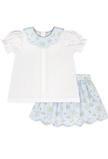 LullabySet Susie Scallop Skirt Set, Belle Bunny Floral