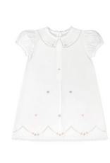 LullabySet Ashtyn Dress, Blessing White, Pink & Green