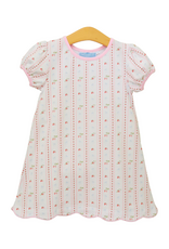 Trotter Street Kids Berry Sweet Scallop Dress