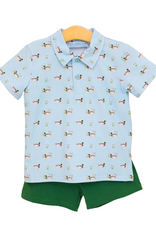 Trotter Street Kids Ducks in a Row Polo Short Set