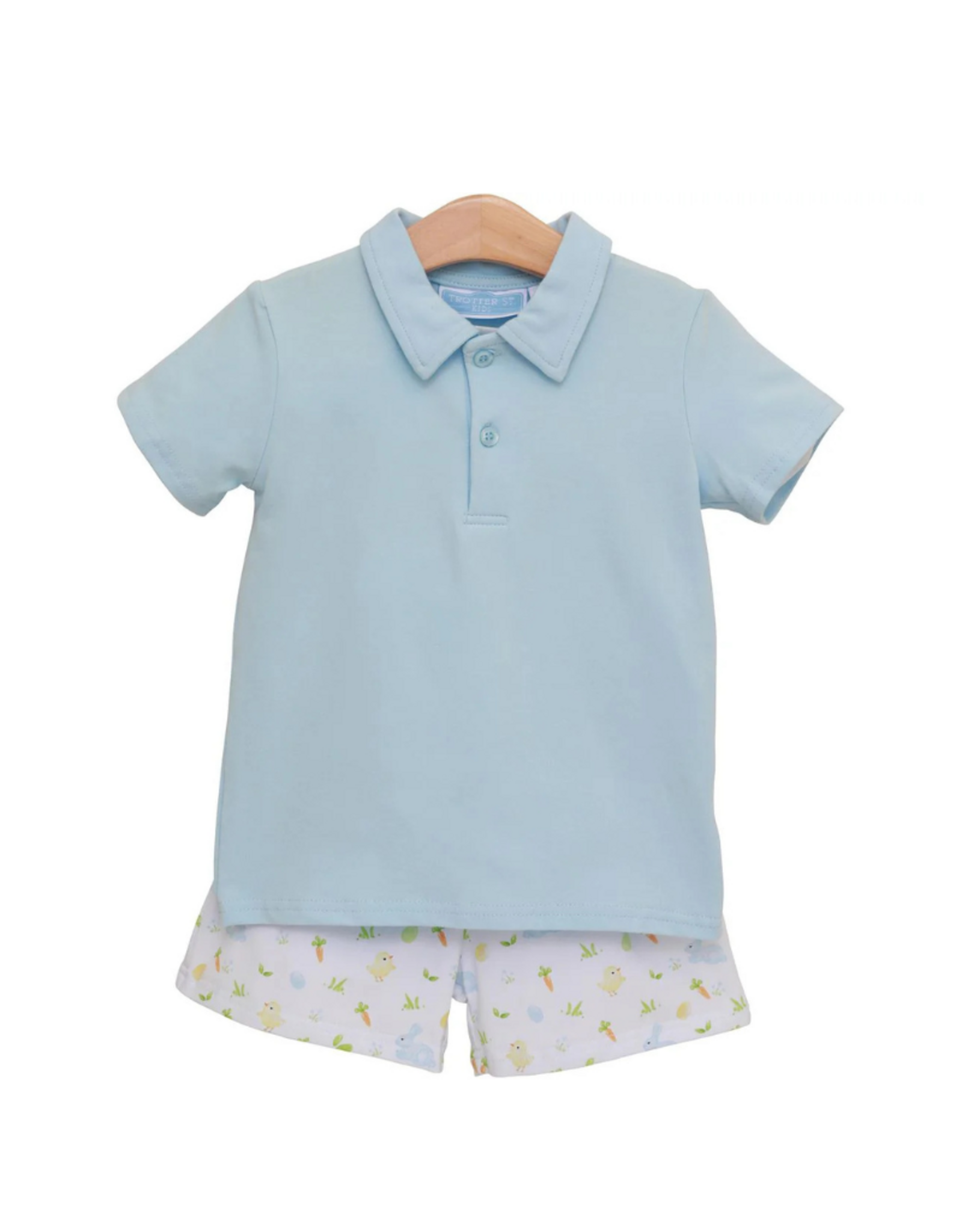 Trotter Street Kids Cottontail Polo Short Set