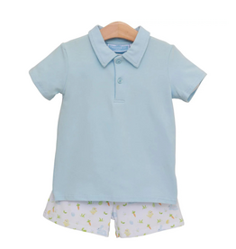 Trotter Street Kids Cottontail Polo Short Set