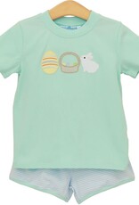 Trotter Street Kids Bunnies & Baskets Short Set