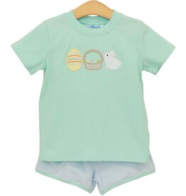 Trotter Street Kids Bunnies & Baskets Short Set
