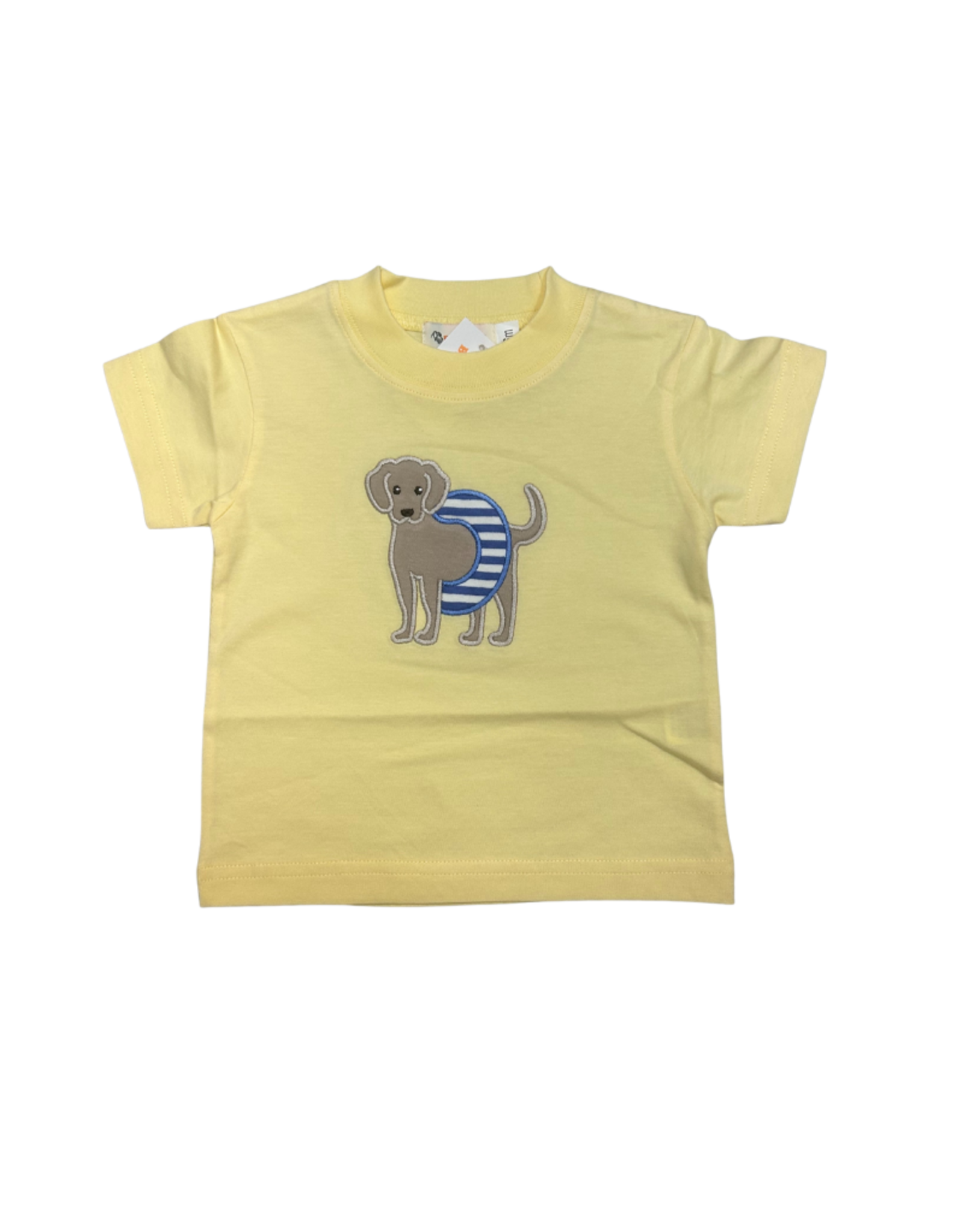 Luigi Yellow Shirt with Dog and Inner Tube Applique