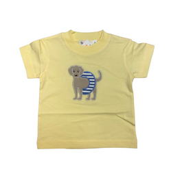 Luigi Yellow Shirt with Dog and Inner Tube Applique