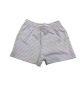 Luigi Girls Lavender and White Stripe Knit Shorts