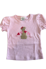 Luigi Pink Shirt with Labs and LOVE Banner