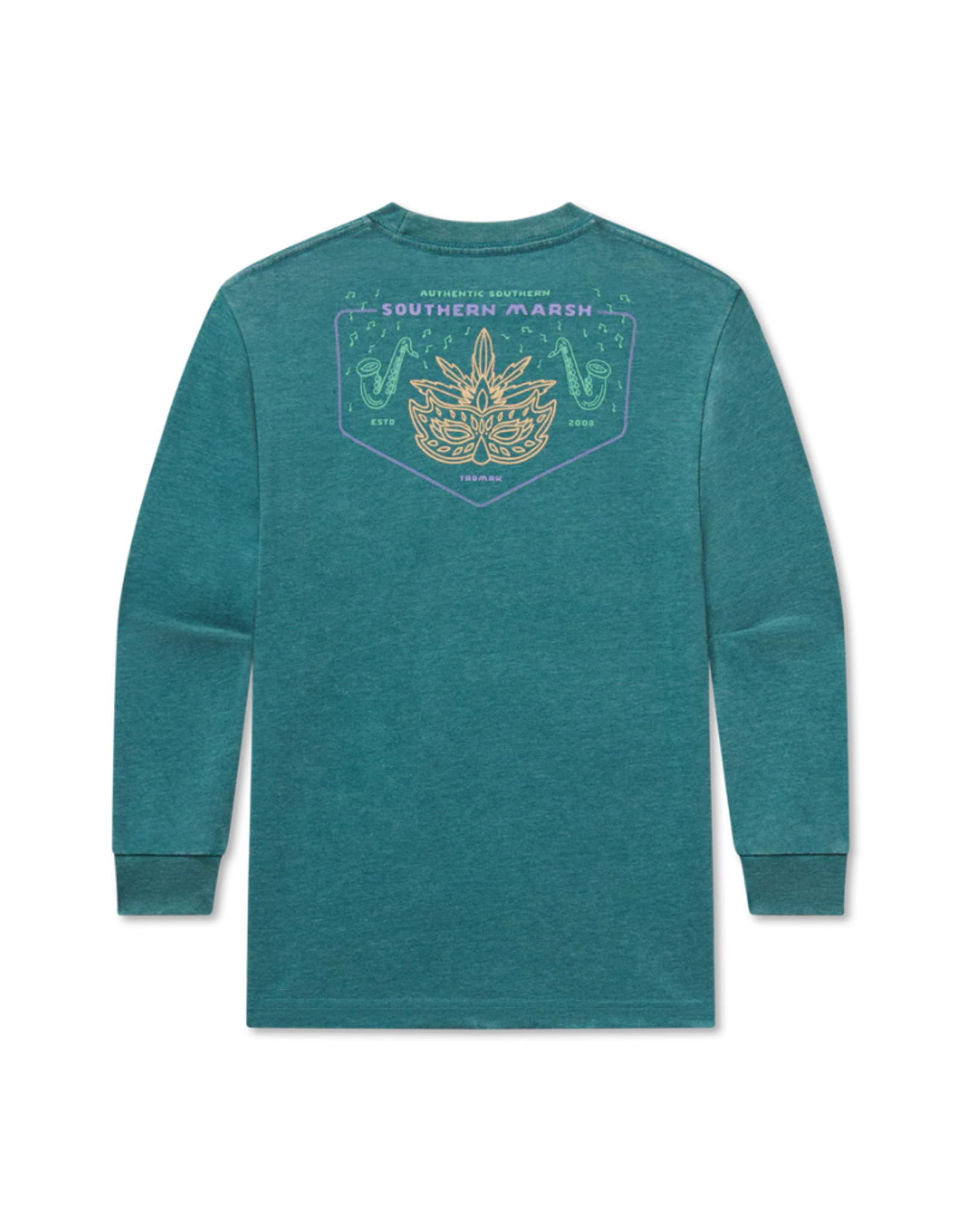 Southern Marsh Youth LS Seawash Tee, Mardi Gras Mambo Purple