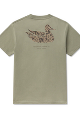 Southern Marsh Youth Duck Originals, Camo Bay Green Tee