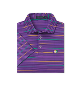 Southern Marsh Youth Freret Stripe Performance Polo, Purple