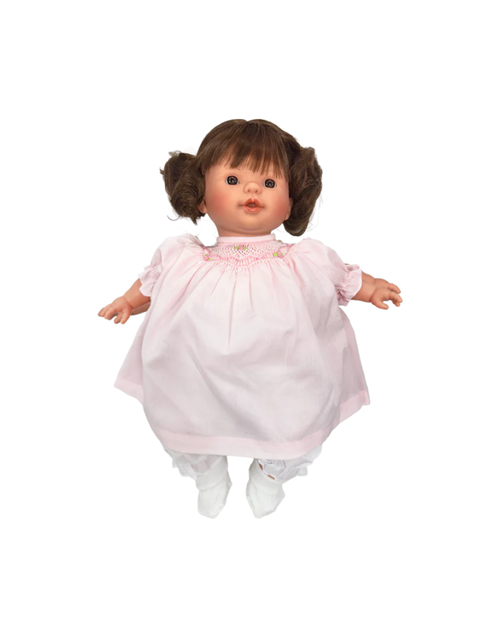 Rosalina Sarah 15" Baby Doll, Brunette Pigtails w/ Pink Dress